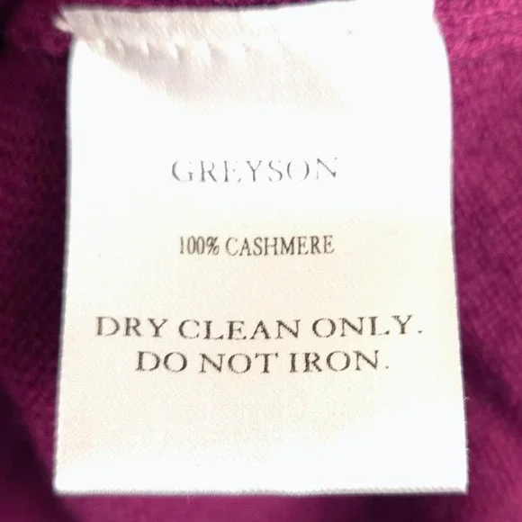GREYSON Mens Burgundy 100% Cashmere Crewneck Sweater XXL Long Sleeve Luxury Knit